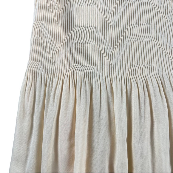 JONATHAN SIMKHAI Mia Tie-Waist Plissé Midi Skirt Size 4 Sandstone - Picture 10 of 17